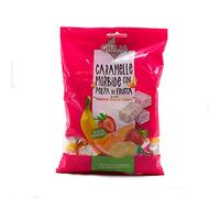 La Giulia Caramelle Morbide con Polpa di Frutta Bonbons doux avec pâte de fruits au goût fraise, orange et banane sachet de 150 g
