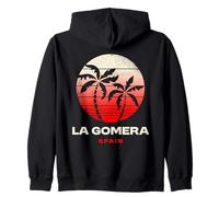 La Gomera Espagne Palmier Plage Coucher de Soleil Sweat à Capuche