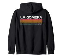 La Gomera Espagne Retro Palm Sunset Tropical Beach Sweat à Capuche