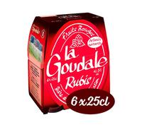 LA GOUDALE Ru ière aromatisée aux fruits rouges 5% - Pack de 6 x 25 cl