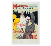 'La Goulue' at the Moulin Rouge, 1898 Poster de Vintage Advertising Collection 14 x 21 cm Tableaux Décoration murale