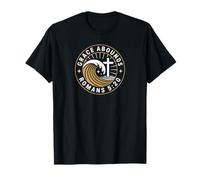 La grâce abonde, Romains, 5 insignes, vers de la Bible chrétienne en Gras T-Shirt
