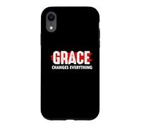La grâce Change Tout - Jésus Chrétien Dieu Faith Church Coque pour iPhone XR