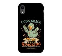 La grâce de Dieu me Permet de Charlatan Christian Duck Coque pour iPhone XR