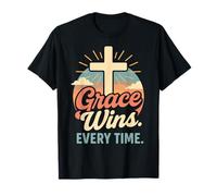 La grâce gagne chaque fois que Christian Cross est né de nouveau en Jésus T-Shirt