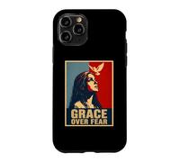 La grâce surmonte la Peur, la Foi chrétienne, la Colombe Coque pour iPhone 11 Pro