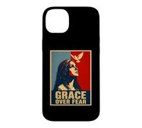 La grâce surmonte la Peur, la Foi chrétienne, la Colombe Coque pour iPhone 14 Plus