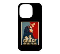 La grâce surmonte la Peur, la Foi chrétienne, la Colombe Coque pour iPhone 14 Pro