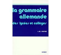 La Grammaire allemande des lycées et collèges