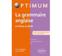 La grammaire anglaise en fiches et QCM 2ème édition - Fabien Fichaux - Ellipses - broché - Méthode de langue