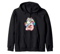 La Grand-mère Licorne Arc-en-Ciel Et Ses Petits-Enfants Sweat à Capuche