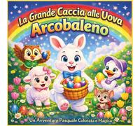 La Grande Caccia alle Uova Arcobaleno: Libro Illustrato per Bambini| Un'avventura di Pasqua Saltellante e Colorata| Libro di Storie per le Feste| ... agli 8 anni| 30 Pagine| Dimensione 8,5 x 8,5