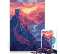 La Grande Muraille de Chine Puzzle de 1000 pièces pour Adolescents Jeu de logique et de Sens Paisible et Amusant Bords Lisses Cadeau créatif 38x26cm