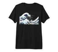 La Grande Vague Avant Kanagawa Hokusai Art Japonais T-Shirt Haut de Gamme