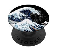 La grande vague d'art japonais de Kanagawa Hokusai PopSockets PopGrip Adhésif