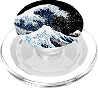 La grande vague d'art japonais de Kanagawa Hokusai PopSockets PopGrip pour MagSafe