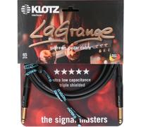 LA-grange Câble Instr. Noir 9M, Jack Mono - Jack Mono, Conta En Or
