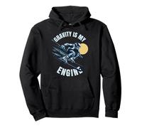 La gravité est mon moteur. Pour les skieurs. Sweat à Capuche