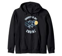 La gravité est mon moteur. Pour les skieurs. Sweat à Capuche