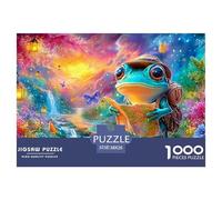 La Grenouille de randonnée lit la Carte par Le Chemin Lumineux Puzzle De 1000 Pièces Grenouille rêve Carton Recyclé, Excellent Cadeau pour Toutes Les Âges 38x26cm/1000pcs