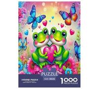 La Grenouille Jigsaw Puzzles Puzzles for Adults Kids. 1000 Piece Animaux de Dessin animé Great Gifts Challenge Toy EduLe chational Game Home Decoration for EduLe chational Games Gifts 38x26cm/1000pcs