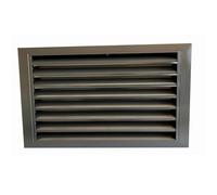 La grille fixe en alliage d'aluminium, imperméable et respirante, noire et blanche, de 600 mm x 300 mm, avec filet anti-mouches et couvercle de circulation d'air, convient aux environnements difficile