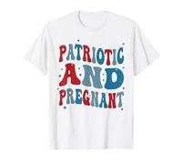 La grossesse du 4 juillet révèle une fête prénatale patriotique enceinte T-Shirt