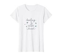 La guérison n'est Pas linéaire : Un Voyage Papillon inspirant T-Shirt, Femme, Blanc, S
