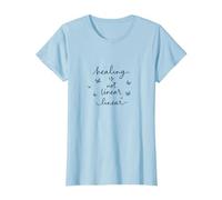 La guérison n'est Pas linéaire : Un Voyage Papillon inspirant T-Shirt, Femme, Bleu Céleste, S