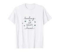 La guérison n'est Pas linéaire : Un Voyage Papillon inspirant T-Shirt, Homme, Blanc, XL