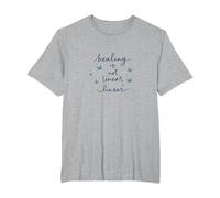 La guérison n'est Pas linéaire : Un Voyage Papillon inspirant T-Shirt, Homme Grandes Tailles, Gris Chiné, 4X Tall