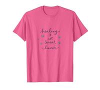 La guérison n'est Pas linéaire : Un Voyage Papillon inspirant T-Shirt, Homme, Rose Chiné, S