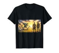 La Guerre des Mondes de Science-Fiction martiens finalement s'effondrent T-Shirt Graphique avec Valeur