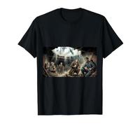 La Guerre des Mondes Science-Fiction cachée sous T-Shirt Graphique avec Valeur, Homme, Noir, XL