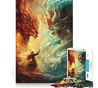 La Guerre Éternelle des Éléments Puzzle de 1000 pièces pour Adolescents Jeu de logique Stimulant Détente et clarté Cadeau d'anniversaire Surprise 38x26cm