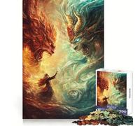 La Guerre Éternelle des Éléments Puzzle Difficile pour Adultes 1000 Pièces Renforce la mémoire, soulage Le Stress, Bords de qualité supérieure Pièce d'art 38x52cm