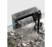 LA GUSCHI Filtre d'aquarium, filtre silencieux à suspendre en 5 étapes pour aquarium de 78 à 127 litres, filtre d'eau à débit réglable pour eau douce et salée de petite et moyenne taille avec