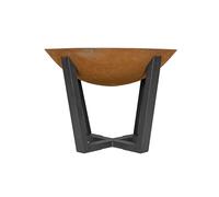 La Hacienda. Braséro de Jardin en Fonte Oxydée et Acier Noir Icarus 66 cm - FIR58530