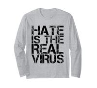 La Haine est Le Vrai Virus - AAPI Anti racisme Asiatique - AAPI Hate Manche Longue