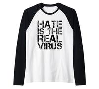 La Haine est Le Vrai Virus - AAPI Anti racisme Asiatique - AAPI Hate Manche Raglan