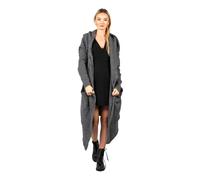 La Haine Inside Us - Cardigan à Capuche avec Bouton Asymétrique - unisex - Pulls - Gris - Taille: Xl/2Xl