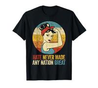 La Haine n'a jamais Fait d'aucune Nation Un Grand rétro T-Shirt