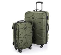 HAUPTSTADTKOFFER - X-Kölln - Set de 2 Valises rigides Bagage Trolley 4 roues - TSA- (S & L)- Olive verte