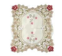 La housse de boîte à mouchoirs vintage en dentelle avec motif floral brodé ajoute de l'élégance et du charme à votre espace de vie, s'adapte aux boîtes à mouchoirs standard pour un look soigné et