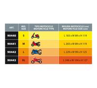 La housse de moto Coverlux L de Lampa protège des éléments extérieurs