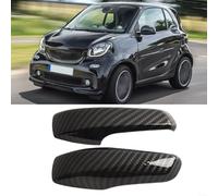 La housse de poignée de porte intérieure en fibre de carbone pour Smart 451 améliore le design intérieur de la voiture, protection contre les rayures