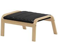 La housse de rechange en cuir synthétique pour repose-pieds Poang est fabriquée sur mesure pour la housse ottomane de chaise Ikea Poang. (cuir PU noir)