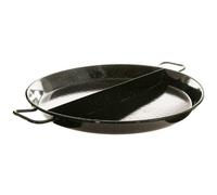 La Ideal émaillé Multigusto 2 Compartiment Poêle à Paella, Noir, 50 cm, Lot de 4