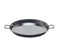 LA IDEAL Poêle à Paella en Acier émaillé, Noir, 50 cm