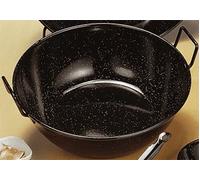 La Ideal Poêle profonde en acier émaillé noir 65 cm 20365